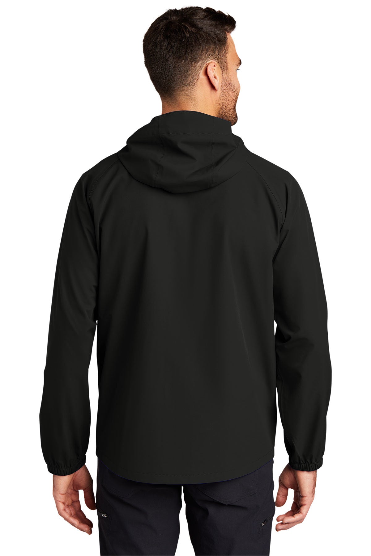 Port Authority Essential Branded Rain Jackets, Deep Black [Solar Pile Driver]