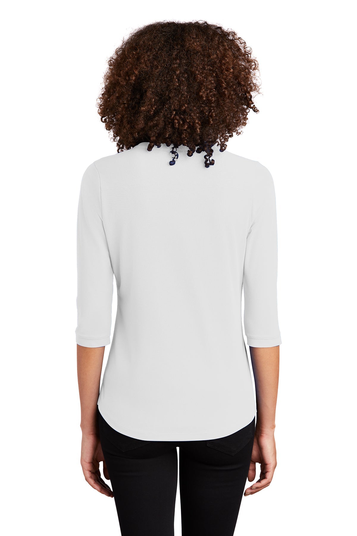 OGIO Ladies Jewel Branded Henleys, Bright White [CommStar Credit Union]