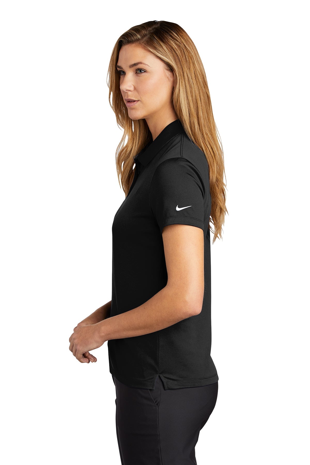 Nike Ladies Dry Essential Customized Polos, Black [Veza Manufacturing]