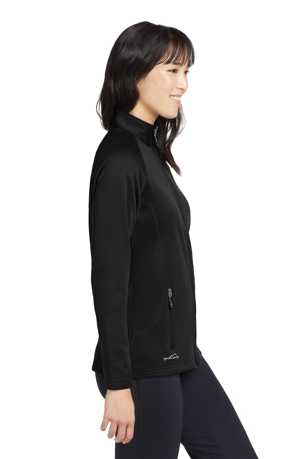 Eddie Bauer Ladies Smooth Fleece Custom Layer Jackets, Black [Ware2Go]