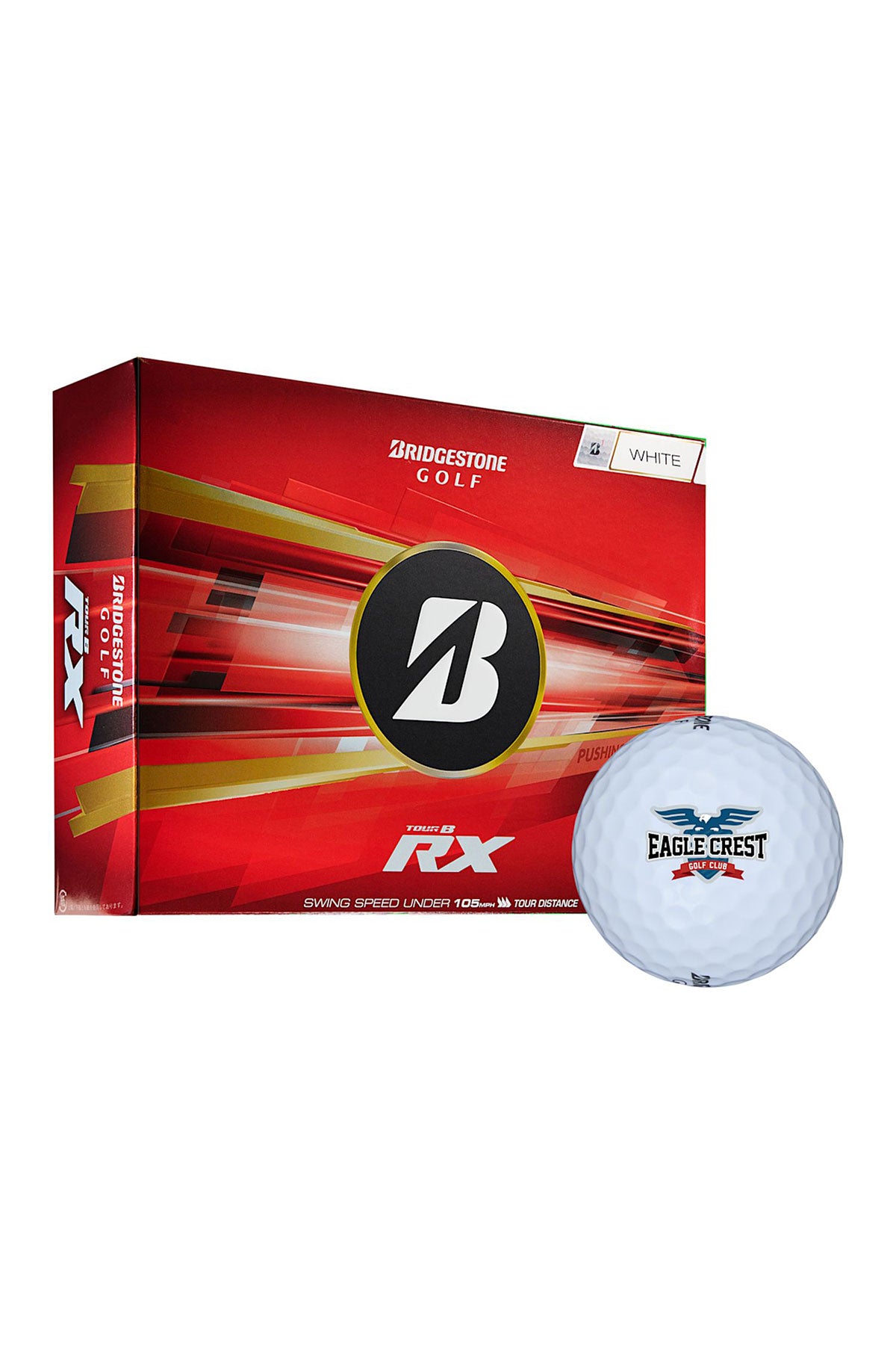 Bridgestone Tour B RX Custom Golf Balls-12 Pack, White