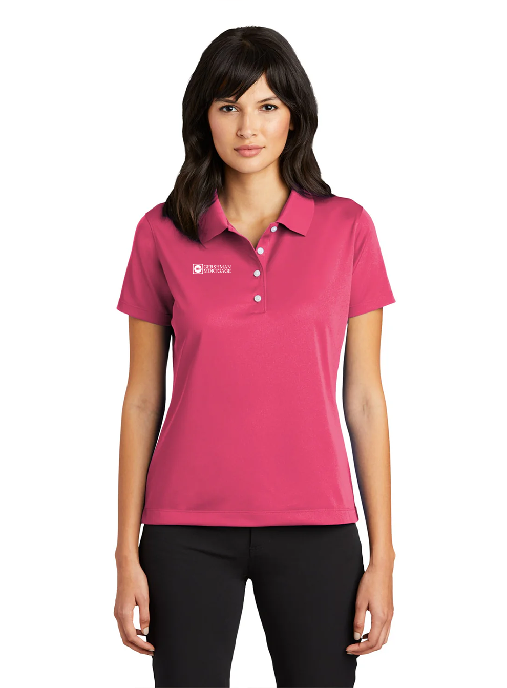 Nike Ladies Tech Basic Dri-FIT Polo, Flamingo [Gershman Mortgage]