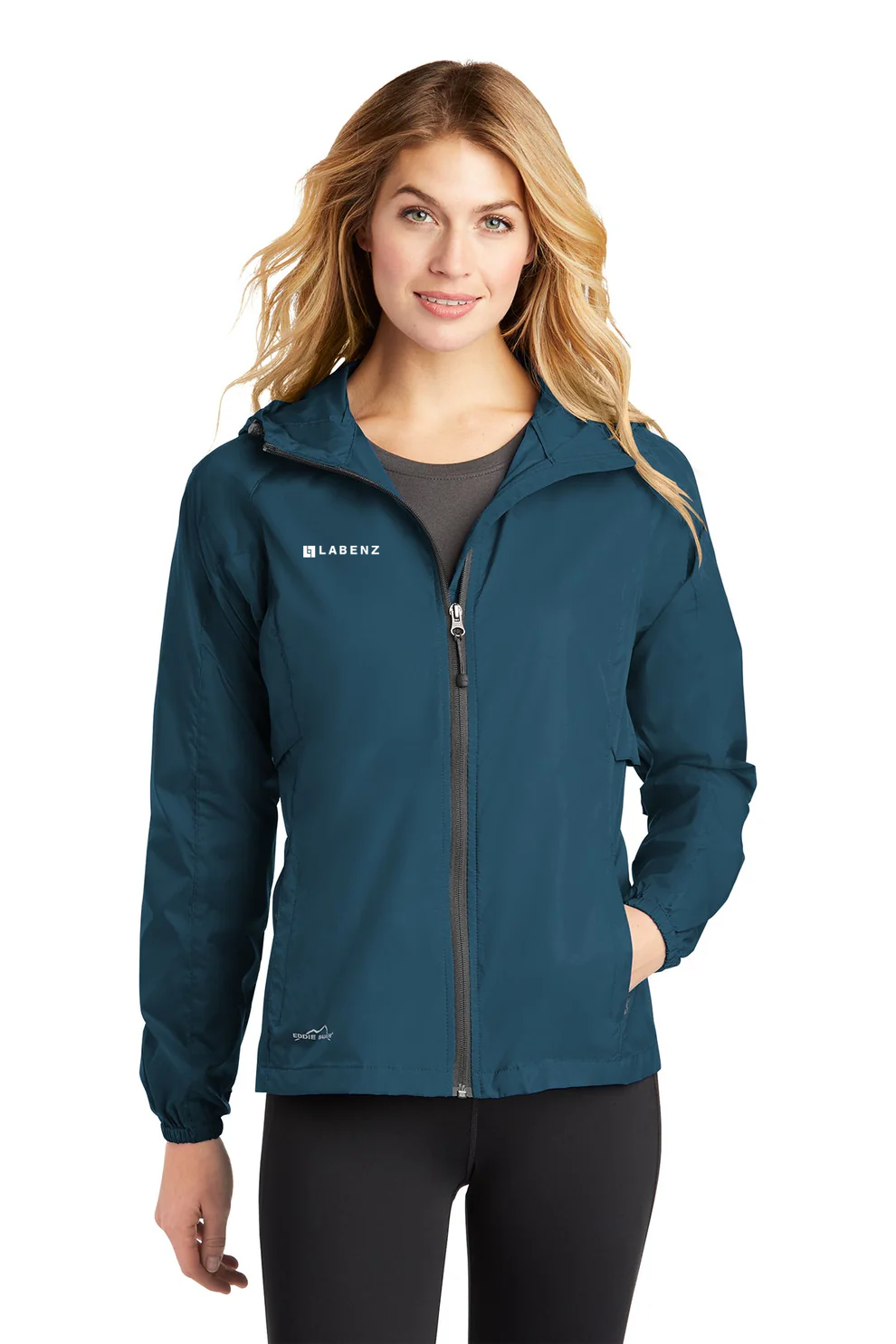 Eddie Bauer Ladies Packable Wind Jacket, Adriatic Blue [Labenz & Associates]