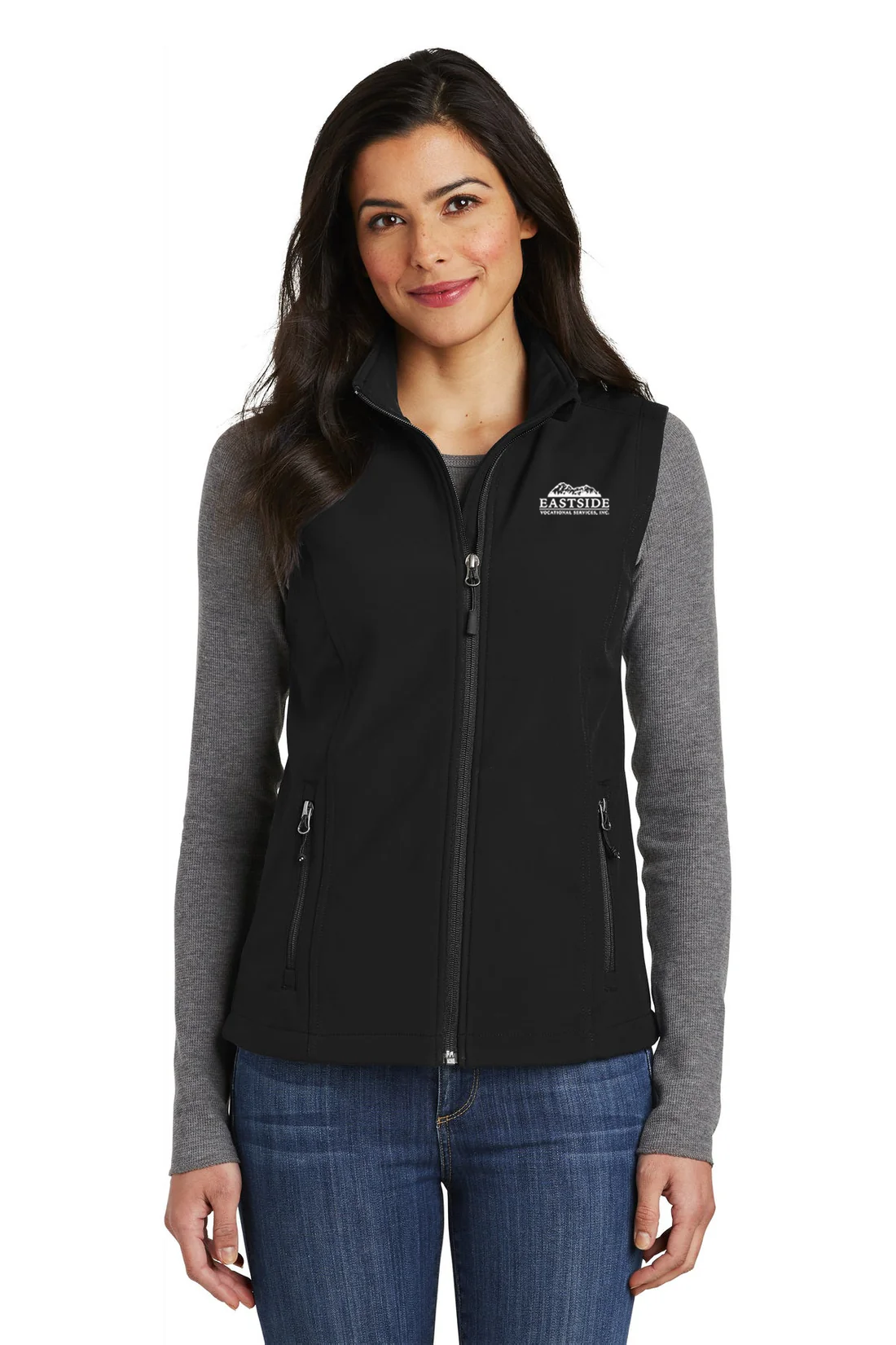 Port Authority Ladies Core Soft Shell Vest, Black [Eastside Vocational Services, Inc.]