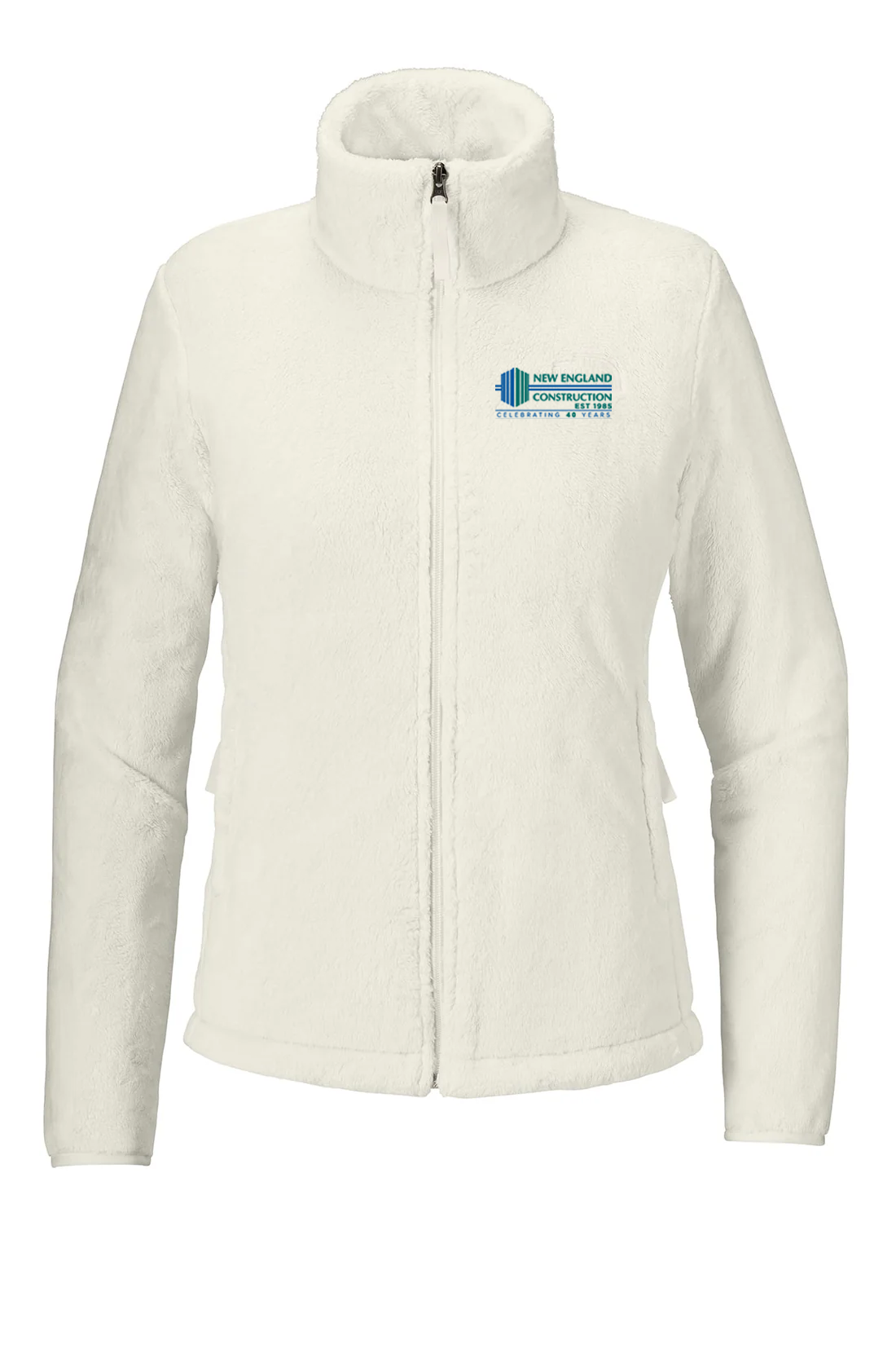 The North Face Womens Osito Fleece Jacket, White Dune [New England Construction]