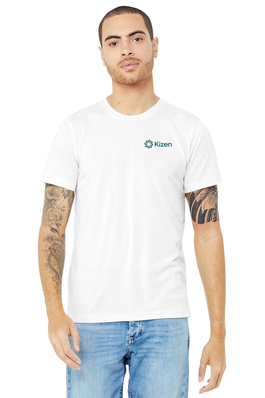 Bella Canvas Unisex USA Jersey T-Shirt, White [Kizen]