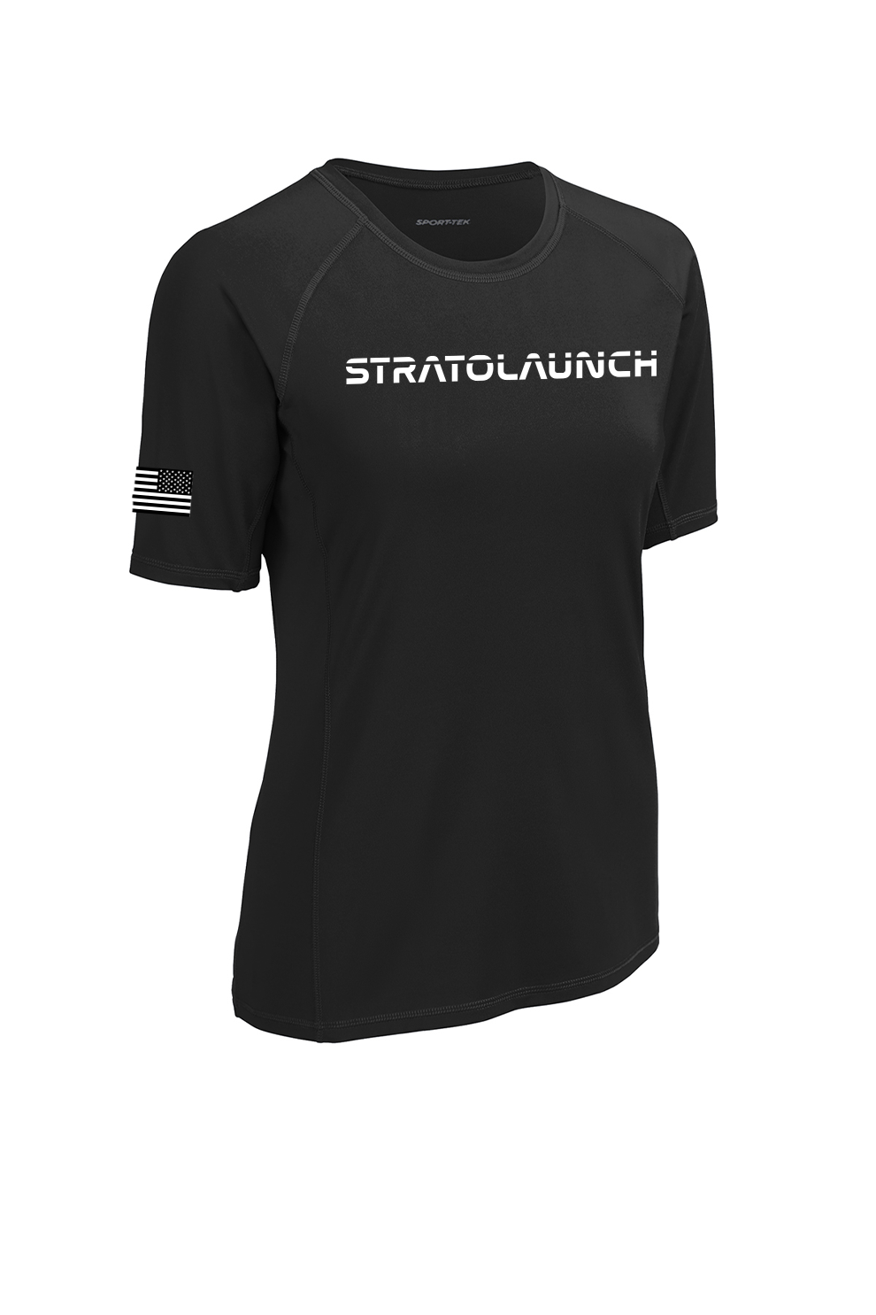 Sport-Tek Ladies Rashguard Tee, Black [Stratolaunch]