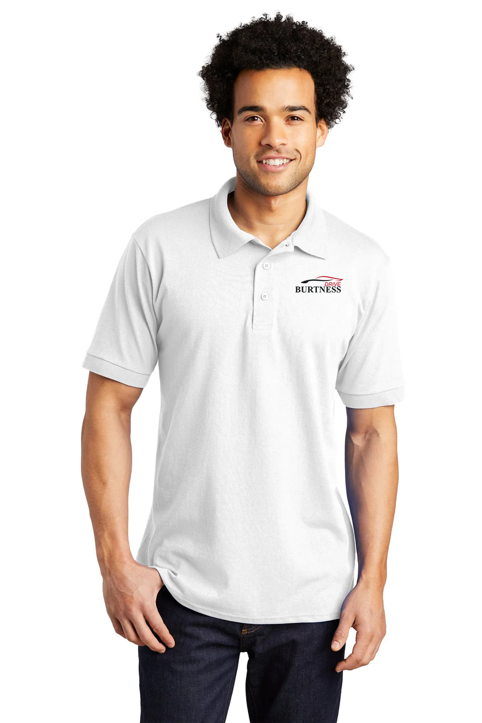 Port & Company Tall Jersey Knit Polo, White [Burtness]