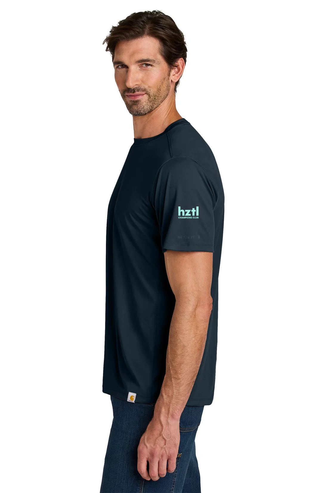 Carhartt Force Sun Defender Short Sleeve T-Shirt, Navy [Horizontal]