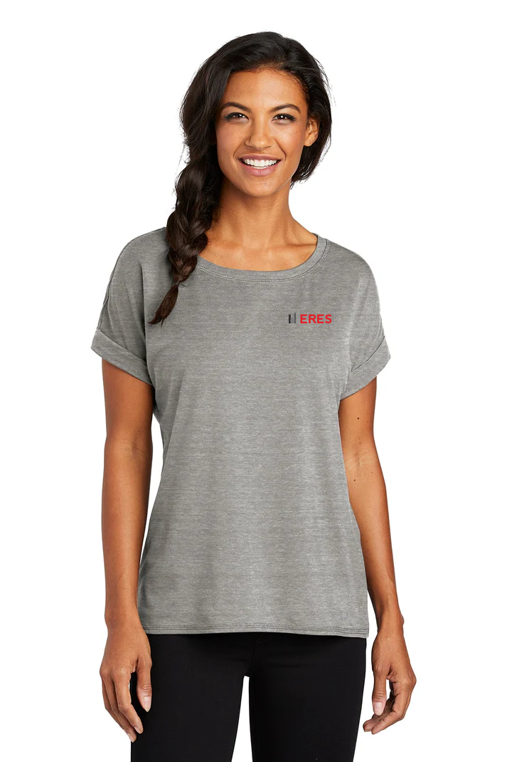 OGIO Ladies Luuma Cuffed Tee, Petrol Grey [ERES]