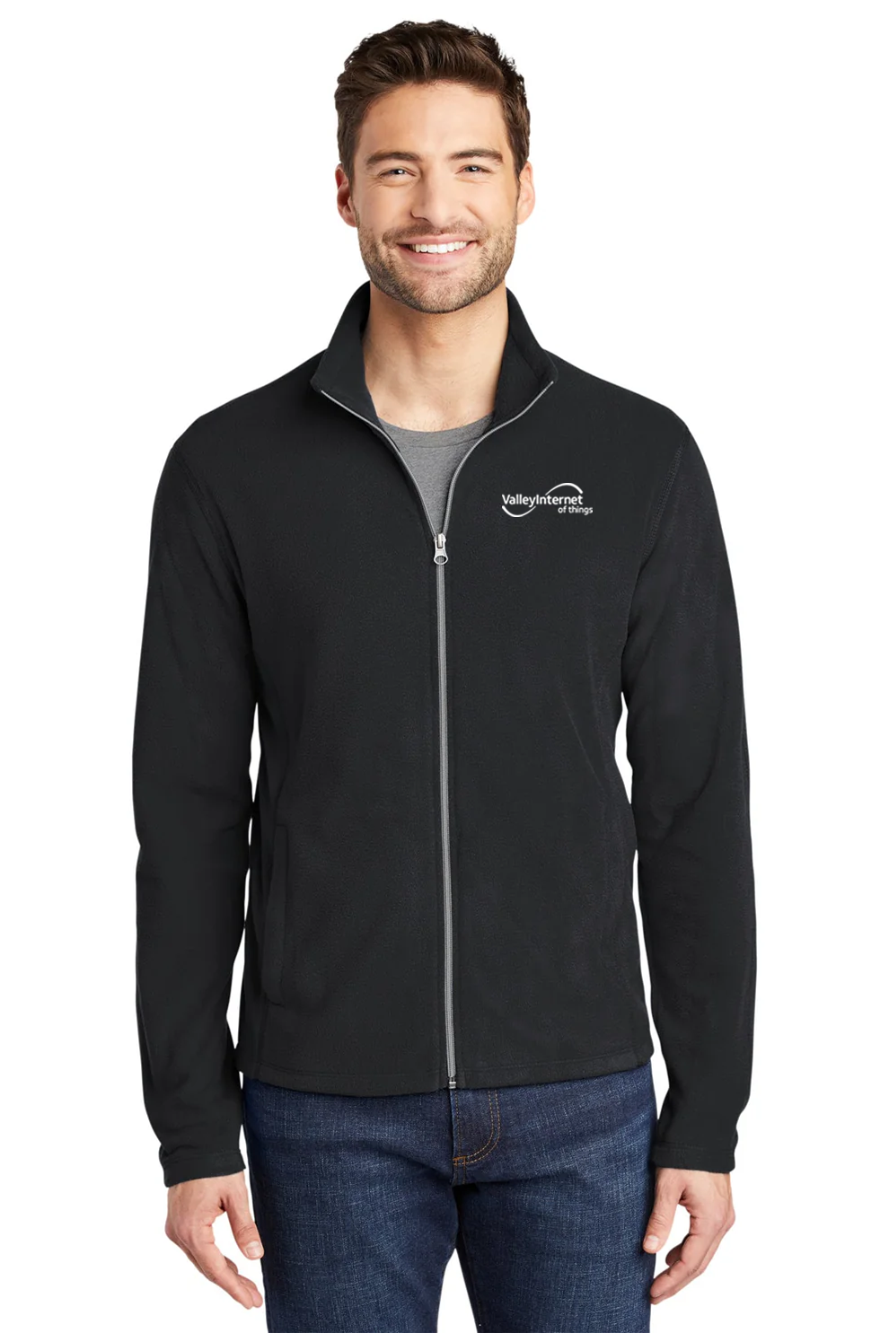 Port Authority MicroFleece Jacket, Black [Valley Internet]