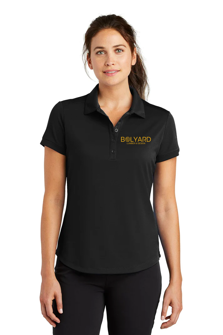 Nike Ladies Dri-FIT Players Modern Fit Polo, Black [Bolyard Lumber and Design]