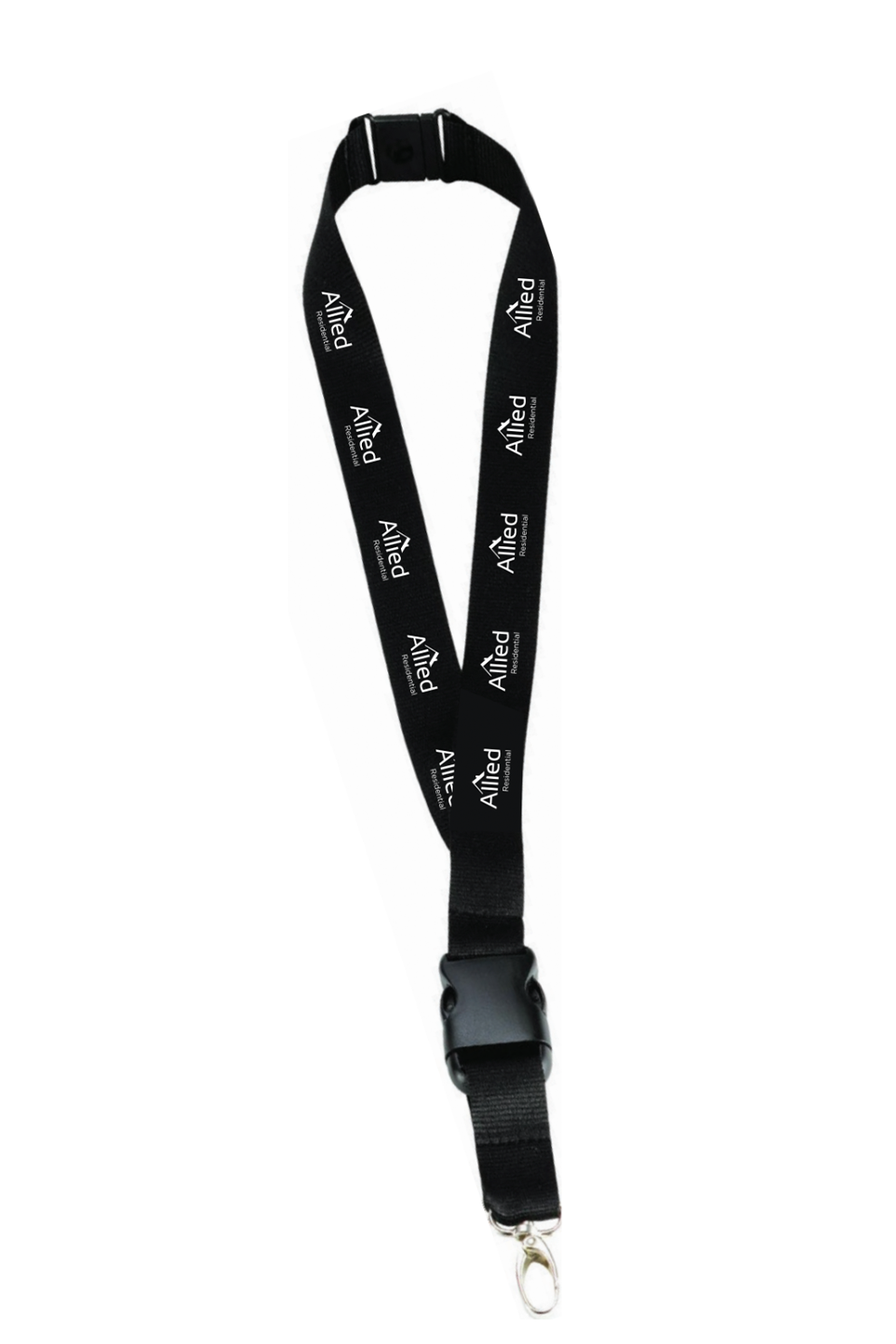 Hang In There Custom Lanyards, Black [Allied Residential]