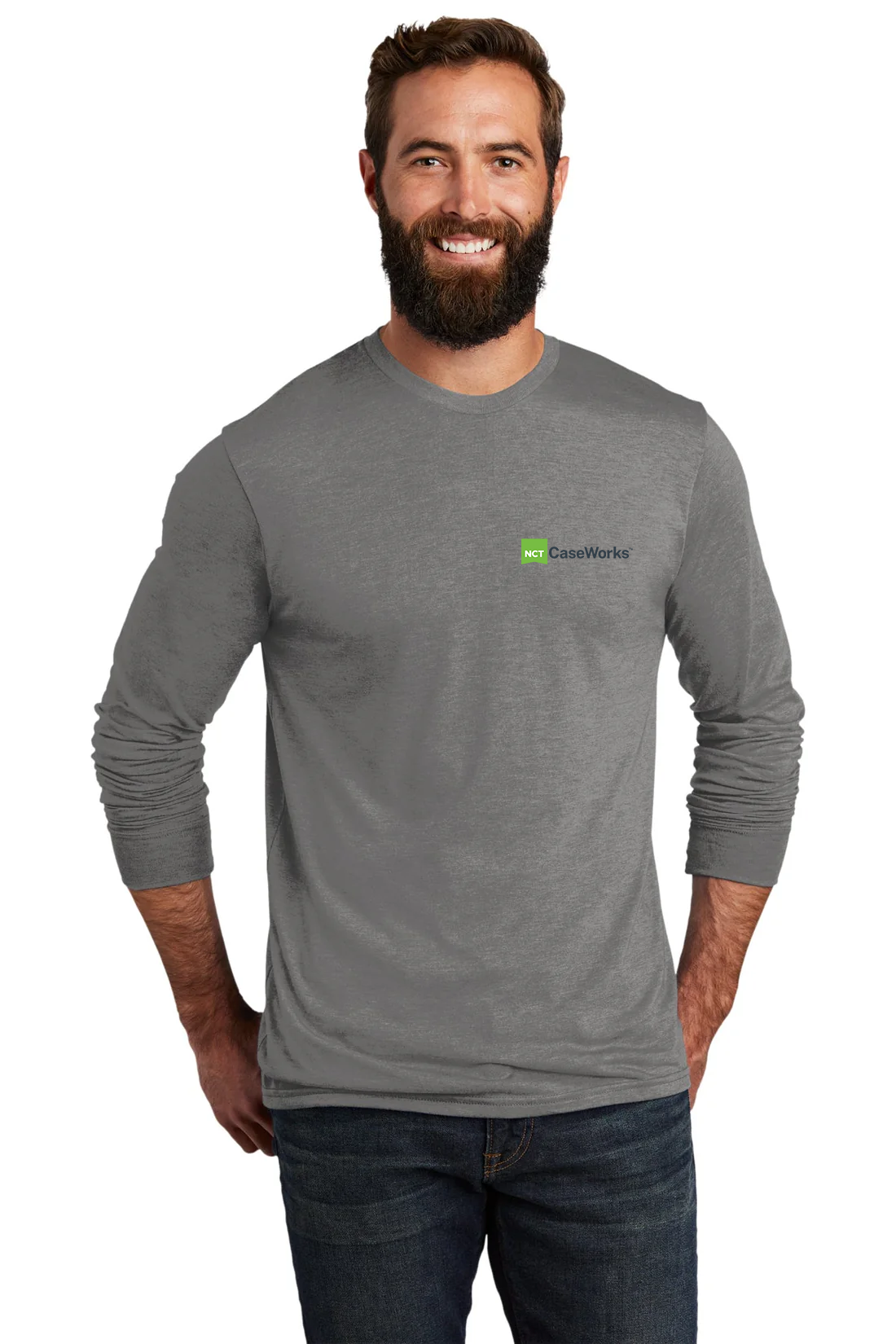 Allmade Unisex Tri-Blend Long Sleeve Tee, Aluminum Grey [NCT]