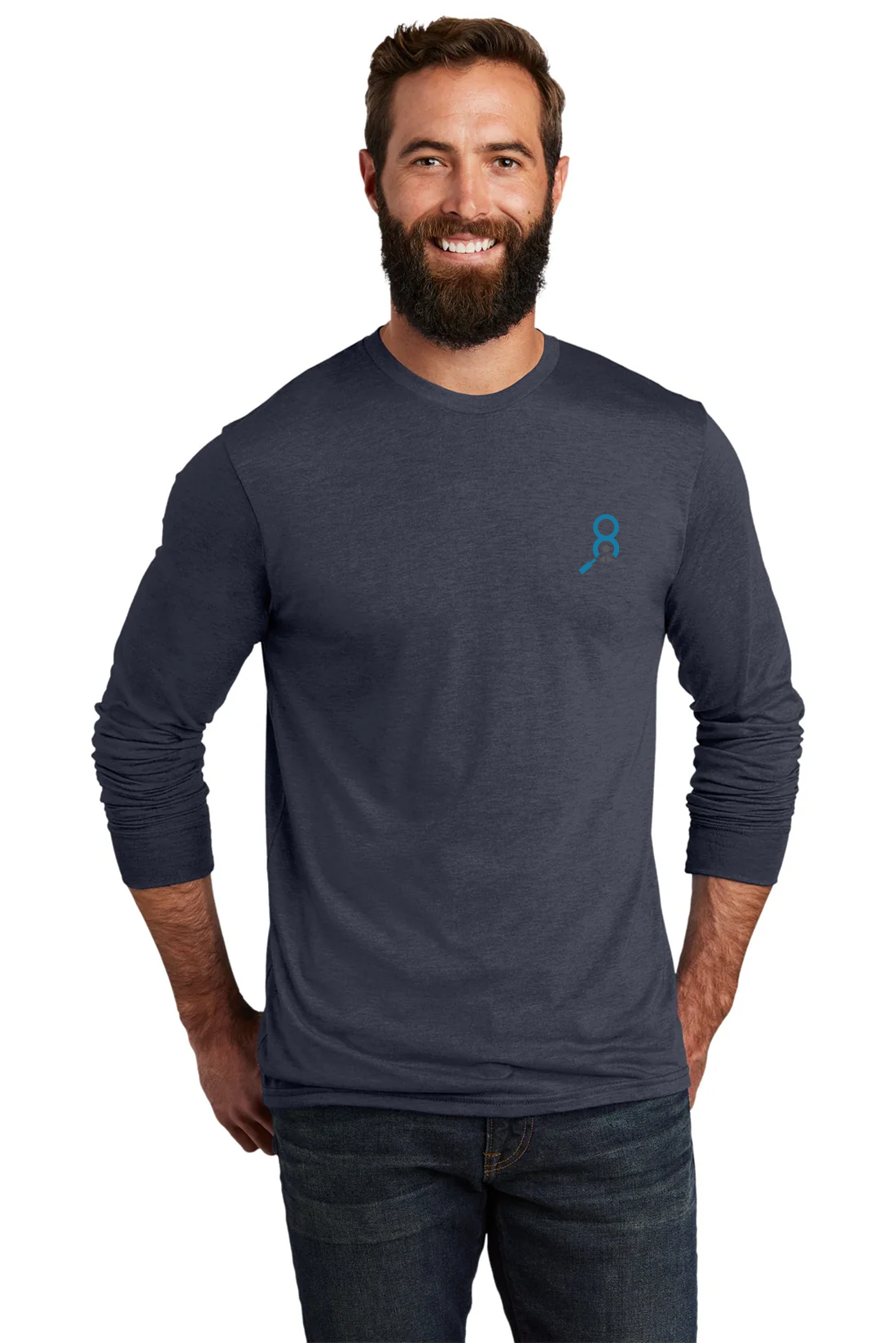 Allmade Unisex Tri-Blend Long Sleeve Tee, Rebel Blue [Real8 Group]