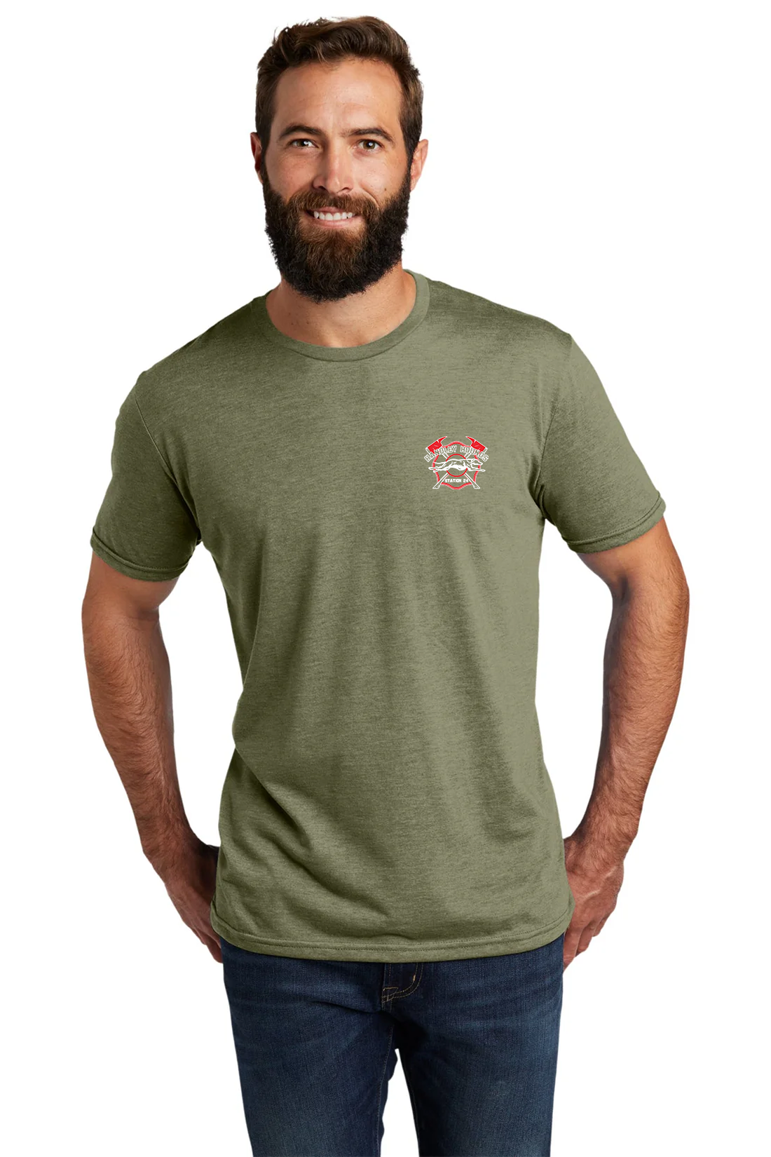 Allmade Unisex Tri-Blend Tee, Olive You Green [FWFD station 24]