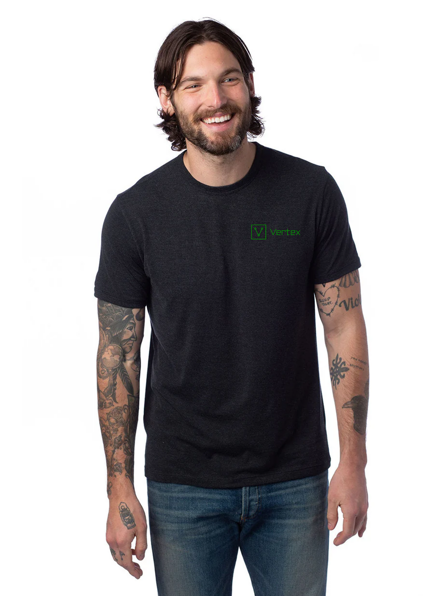 Alternative Men's Modal Tri-Blend T-Shirt, Black [The Vertex Project]