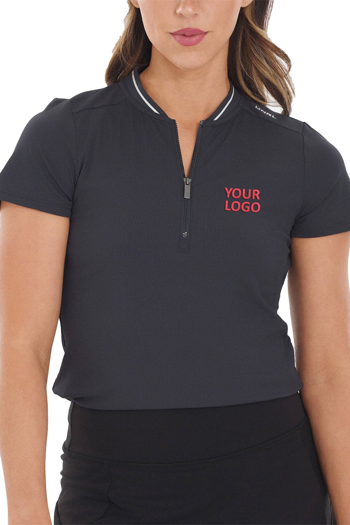 UNRL Amelia Short Sleeve Custom Polos, Nine Iron [West Texas Counseling & Guidance]