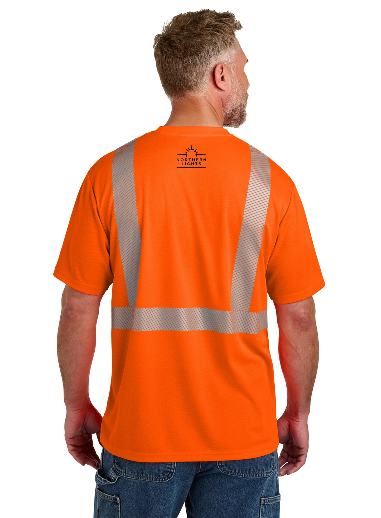 CornerStone ANSI 107 Class 2 Segmented Tape Tee, Safety Orange [Northern Lights Locating & Inspection]