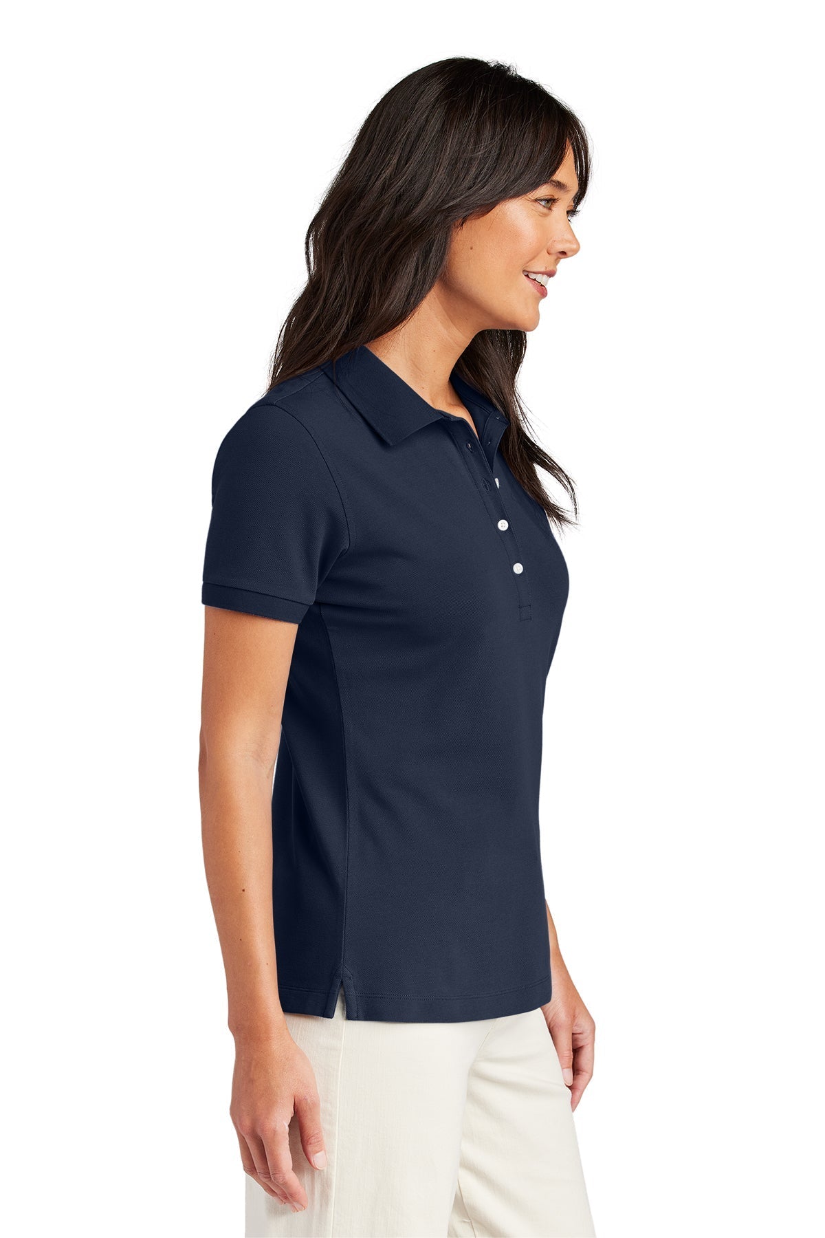 Brooks Brothers Women’s Pima Cotton Pique Custom Polos, Navy Blazer [AllEarth Renewables]