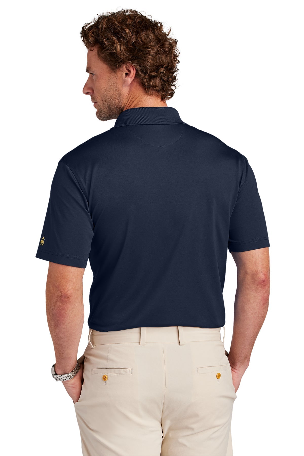 Brooks Brothers Mesh Pique Performance Custom Polos, Navy Blazer [Lake Erie Arms]