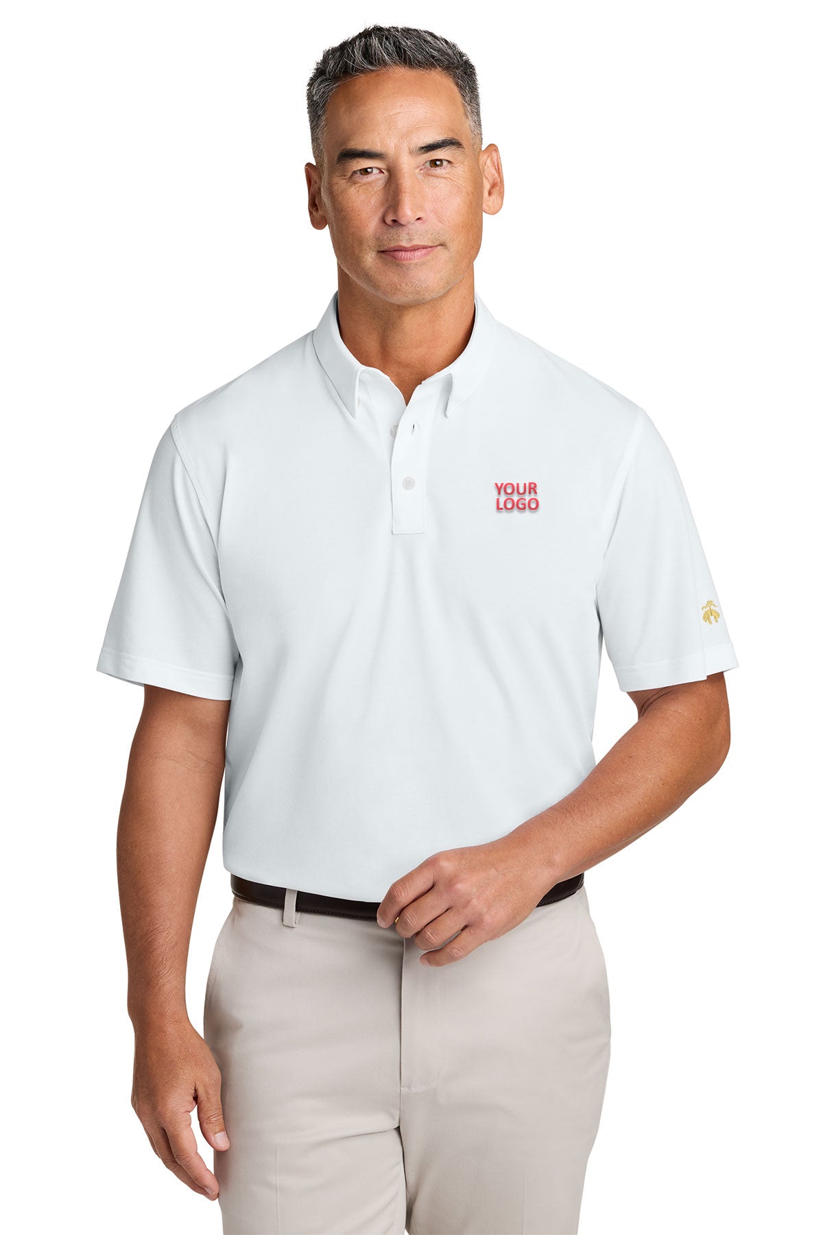 Brooks Brothers Pinpoint Pique Dress Polo, White