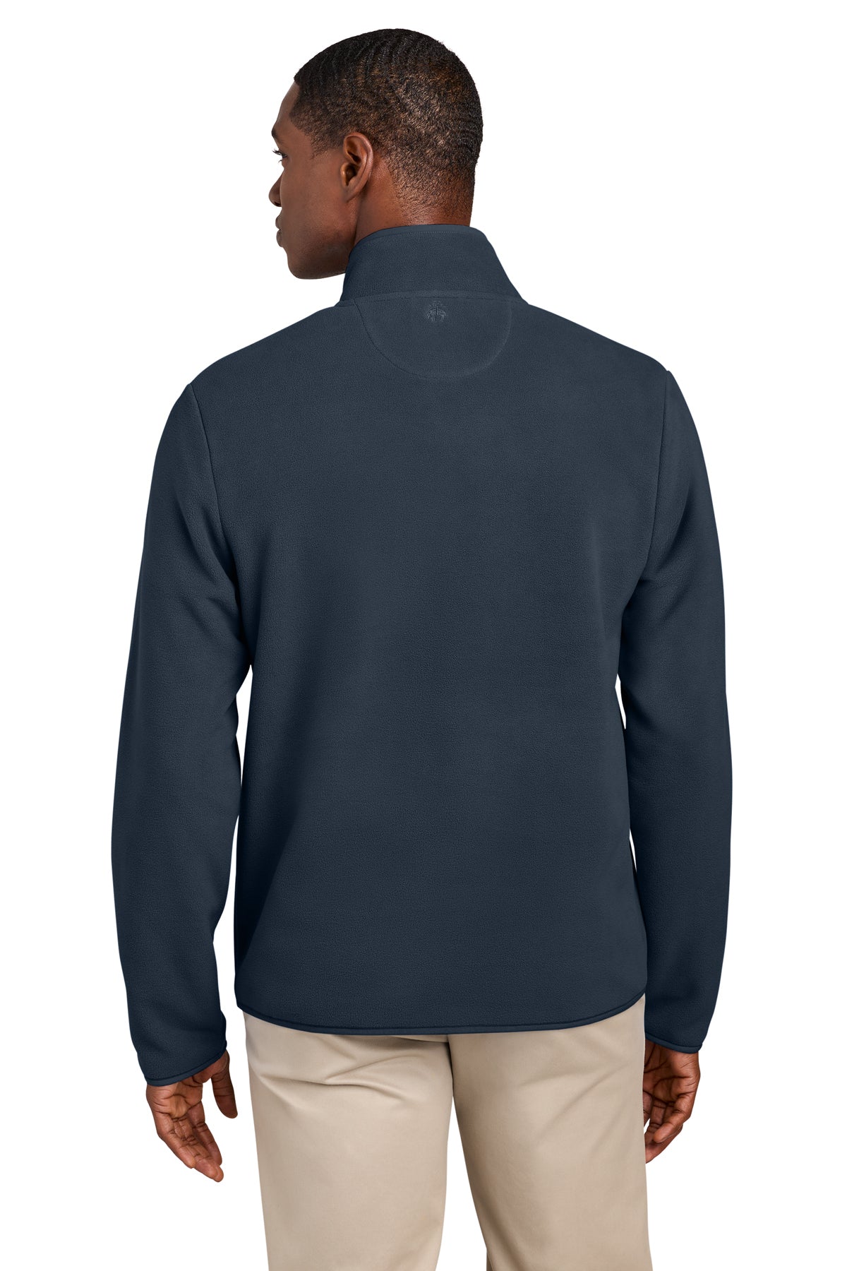 Brooks Brothers Fleece Custom 1/4-Snap Neck, Night Navy