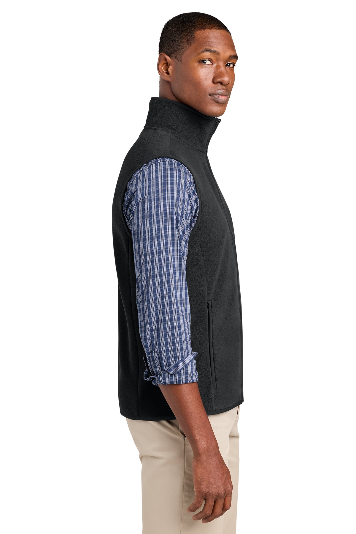 Brooks Brothers Custom Fleece Vest, Deep Black