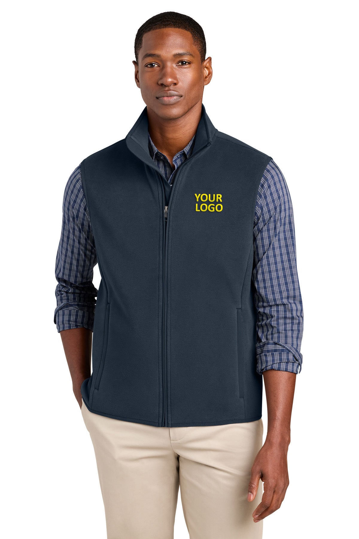 Brooks Brothers Custom Fleece Vest, Night Navy