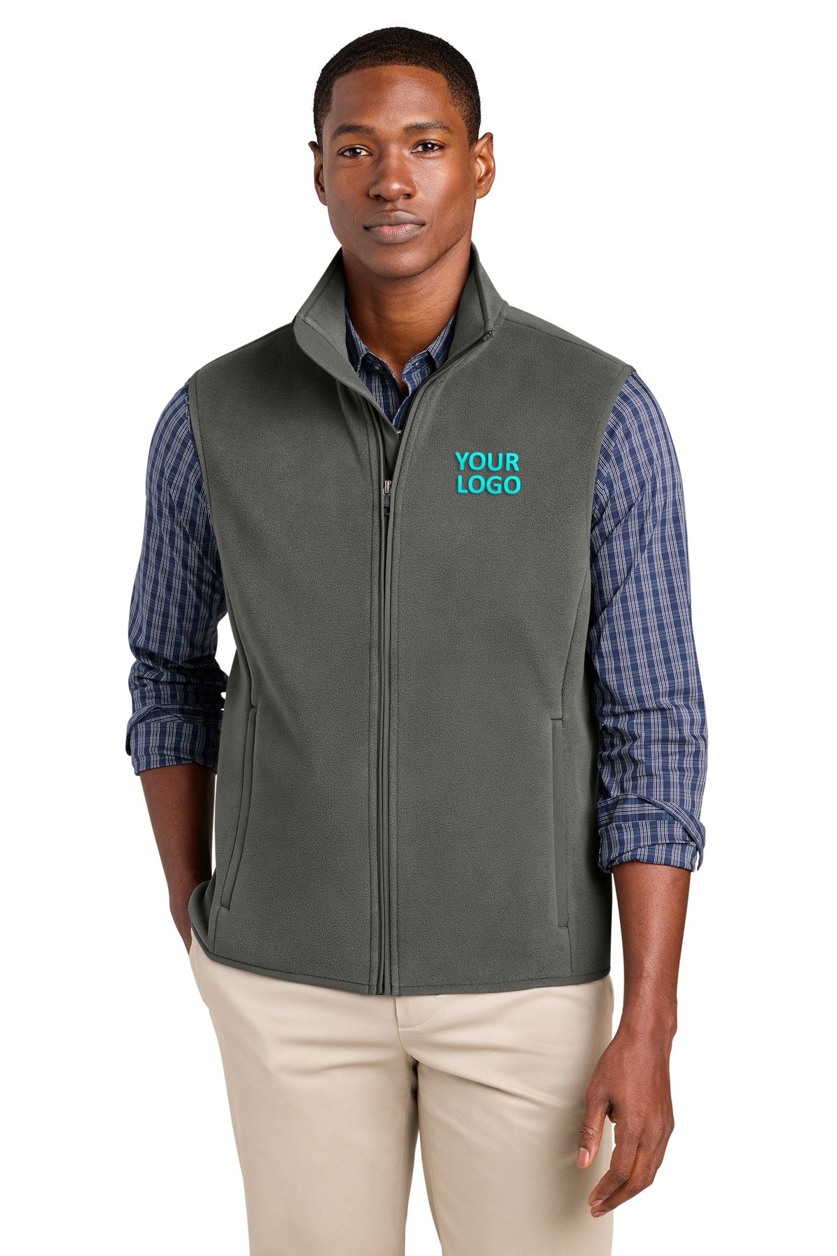 Brooks Brothers Custom Fleece Vest, Windsor Grey