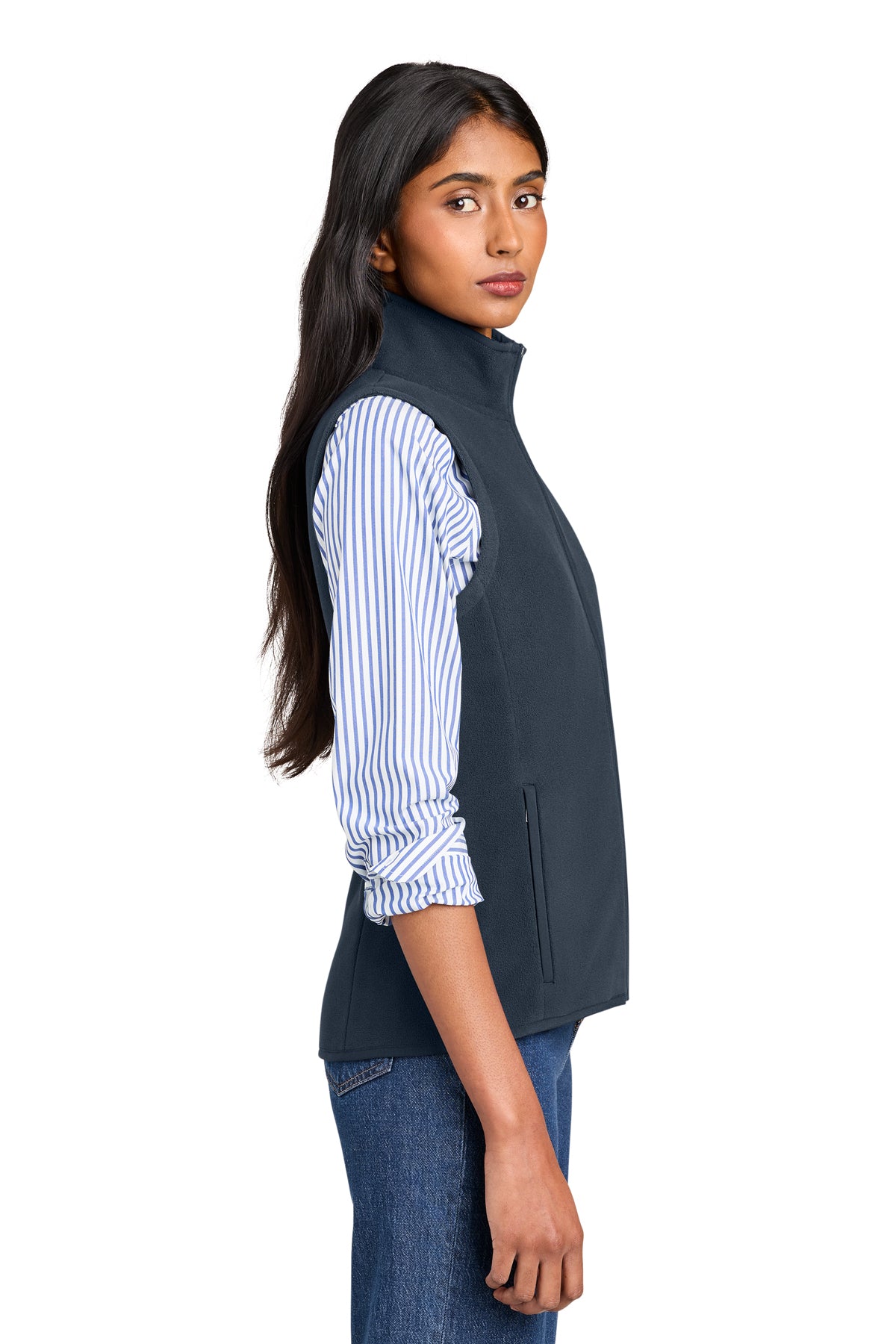 Brooks Brothers Women’s Custom Fleece Vest, Night Navy