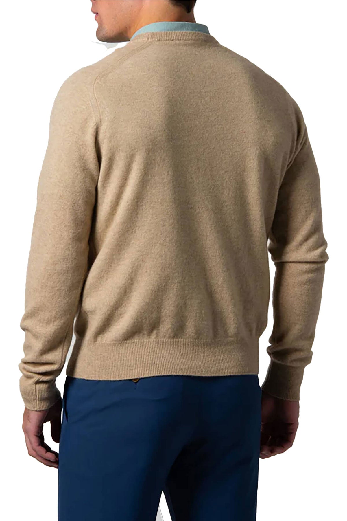 B. Draddy 007 Custom Cashmere Crewneck, Camel Heather