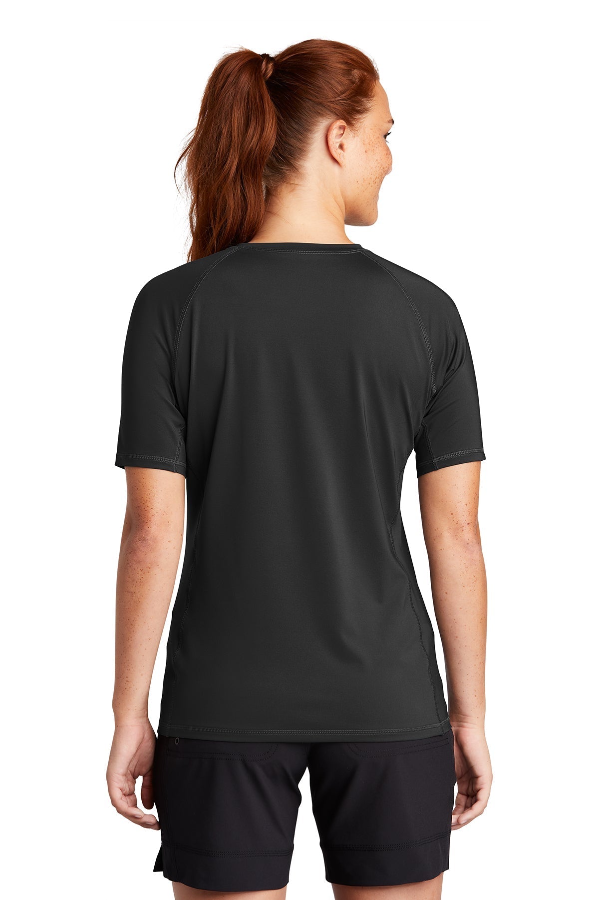 Sport-Tek Ladies Rashguard Branded Tee's, Black [Stratolaunch]