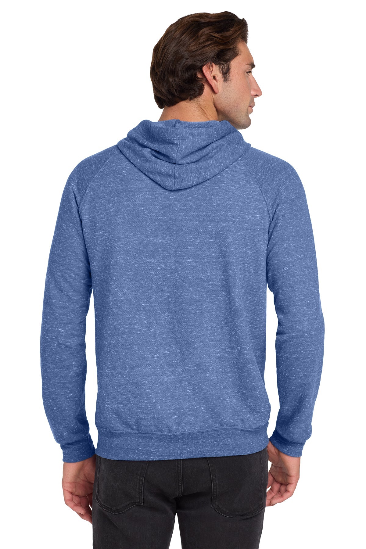 Jerzees Snow Heather French Terry Raglan Hoodie 90M Royal