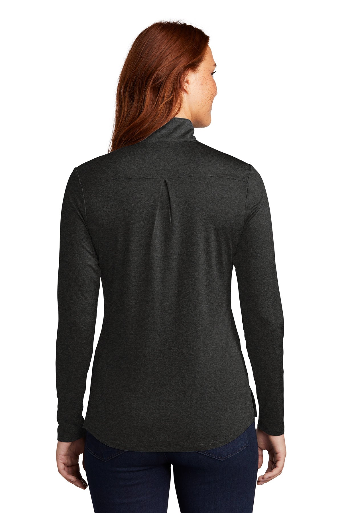 Sport-Tek Ladies Endeavor Customized 1/4-Zip Pullovers, Black Heather [LUMS AUTO CENTER]