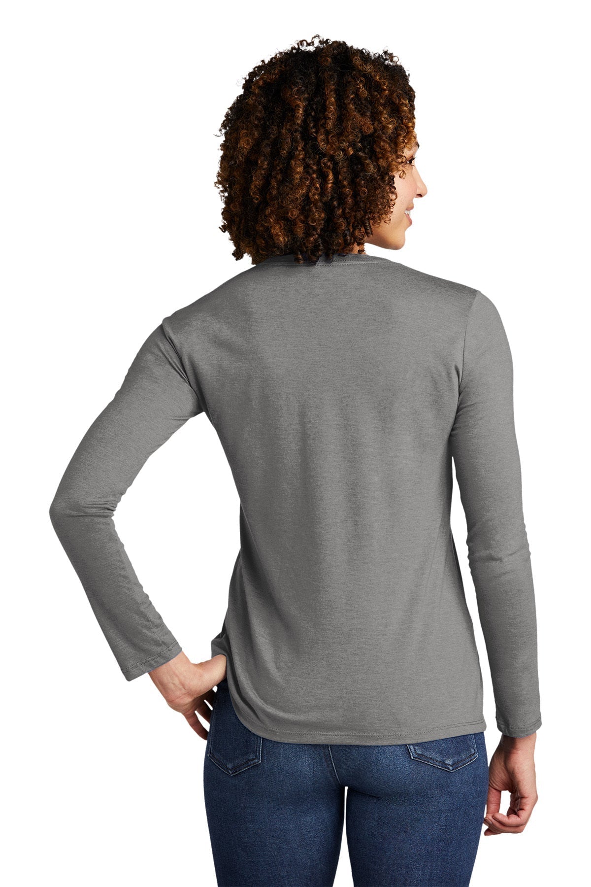 Allmade Women's Tri-Blend Customized Long Sleeve Tee, Aluminum Grey [Glazing Solutions]