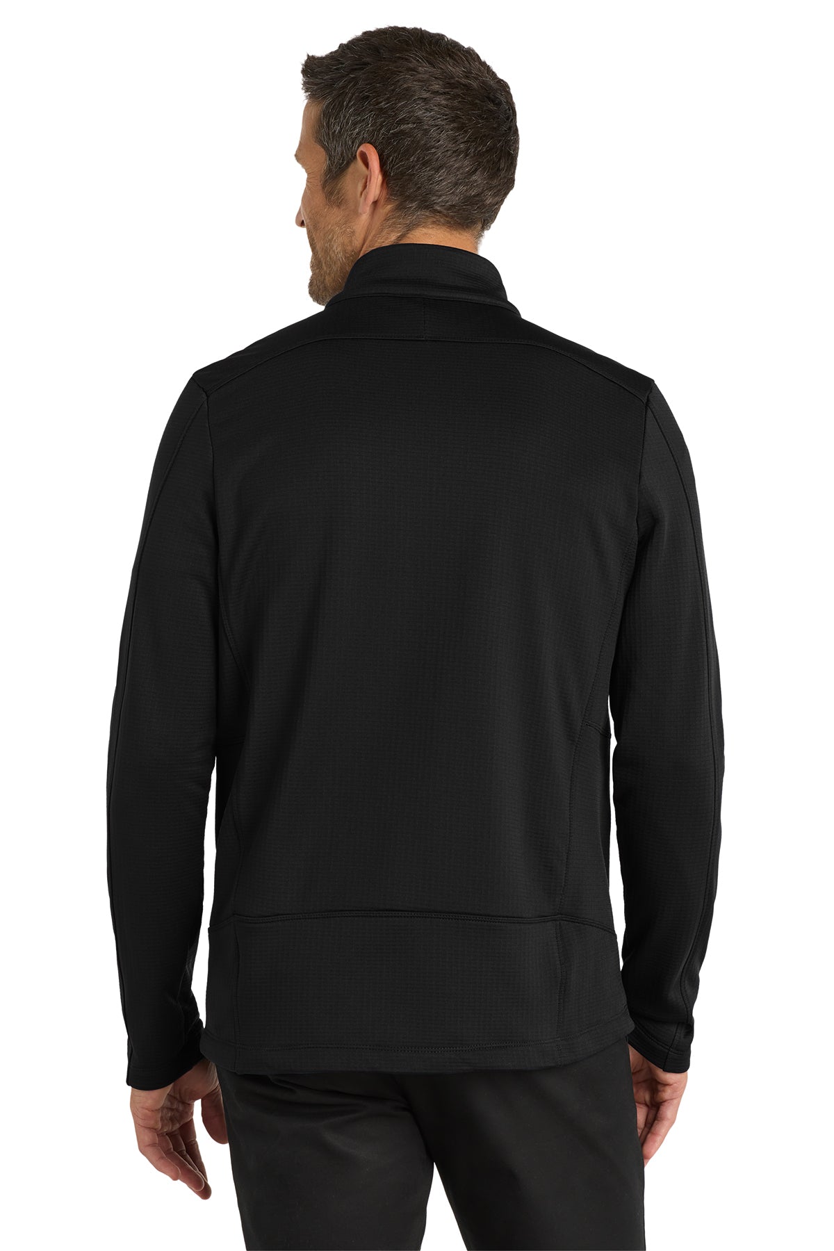 Port Authority Grid Fleece Custom Jackets, Deep Black
