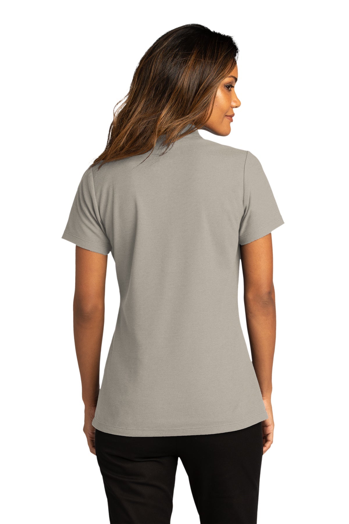 Port Authority Womens SuperPro React Custom Polos, Gusty Grey