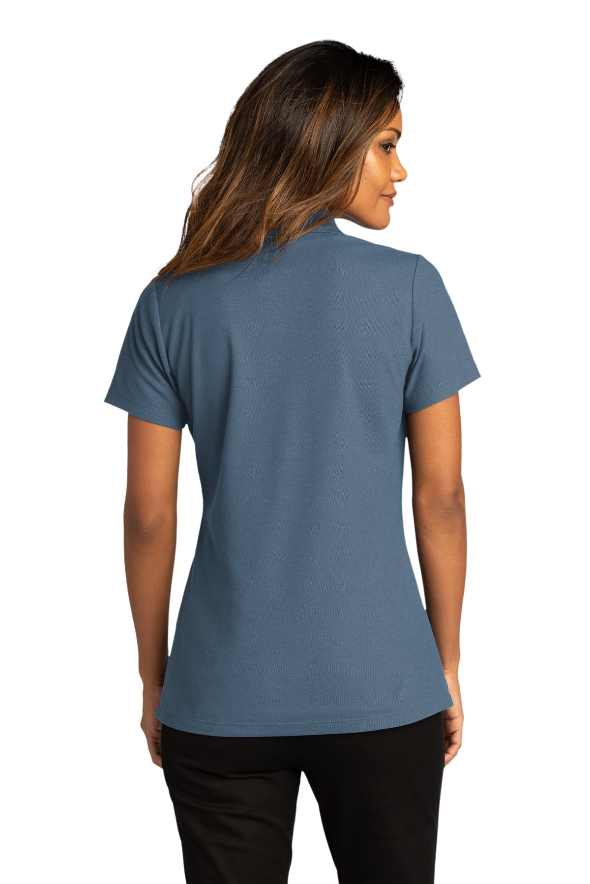 Port Authority Womens SuperPro React Custom Polos, Regatta Blue [Glazing Solutions]