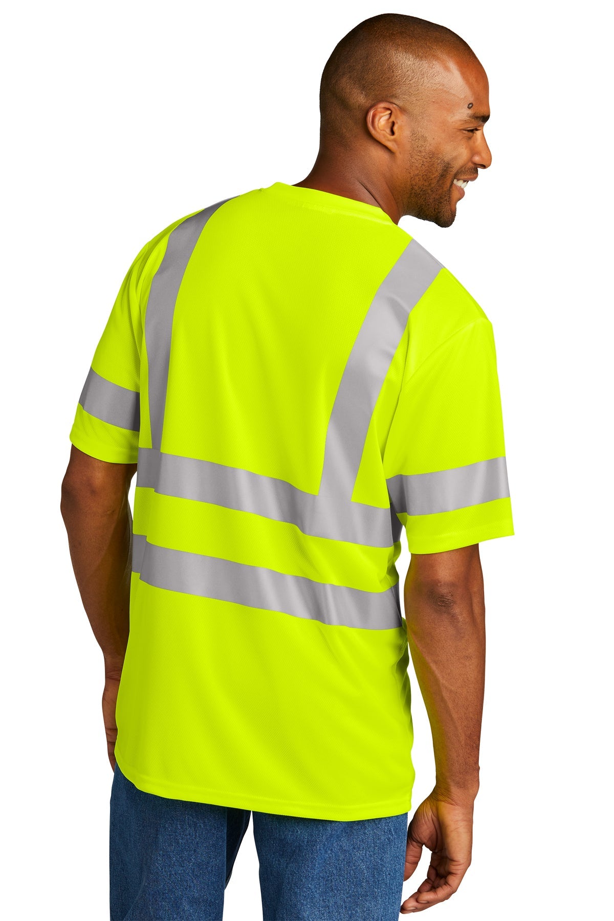 CornerStone ANSI 107 Class 3 Mesh Custom Tee's, Safety Yellow [DGN Enterprise]