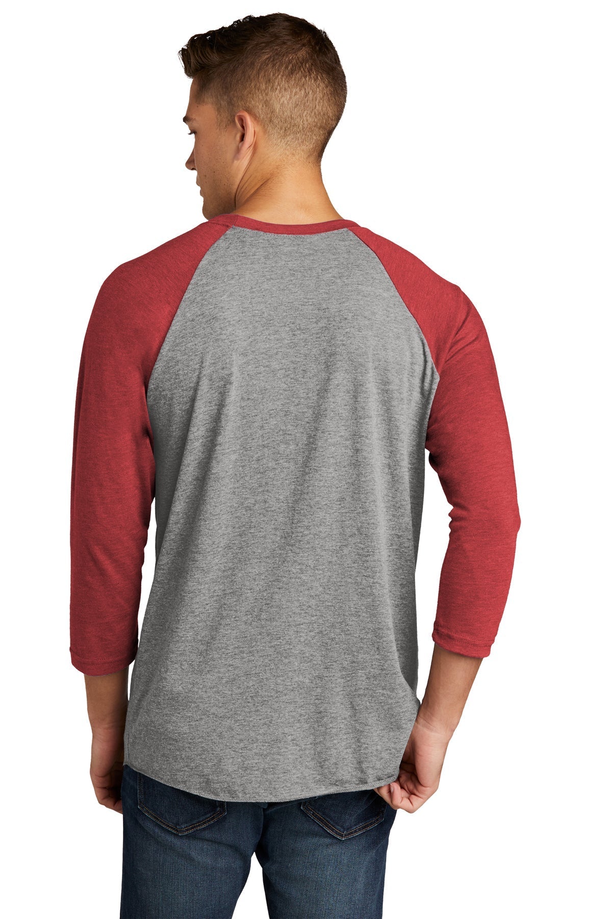 Next Level 3/4-Sleeve Custom Raglan Tee's, Vintage Red/ Pure Heather [Sherpa LLC]