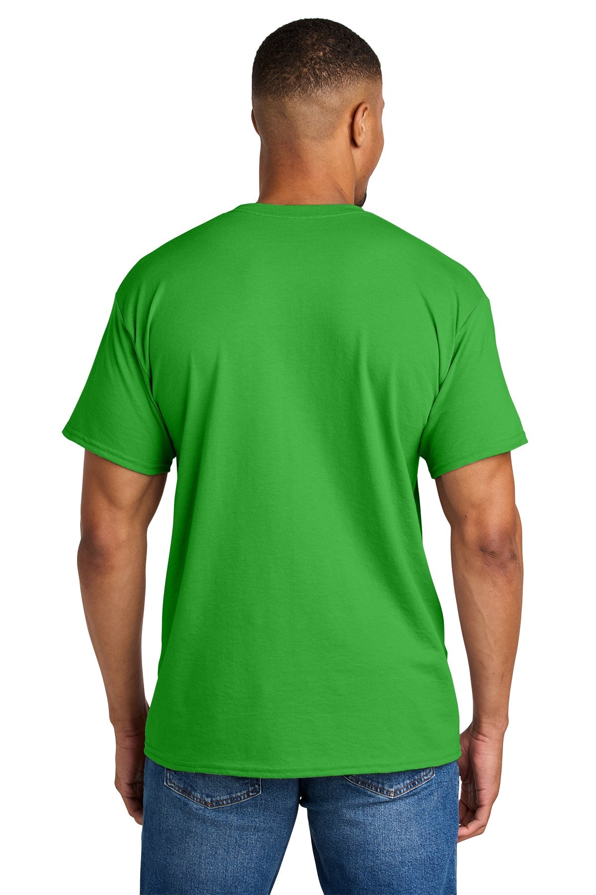 gildan dryblend cotton poly t shirt 8000 electric green