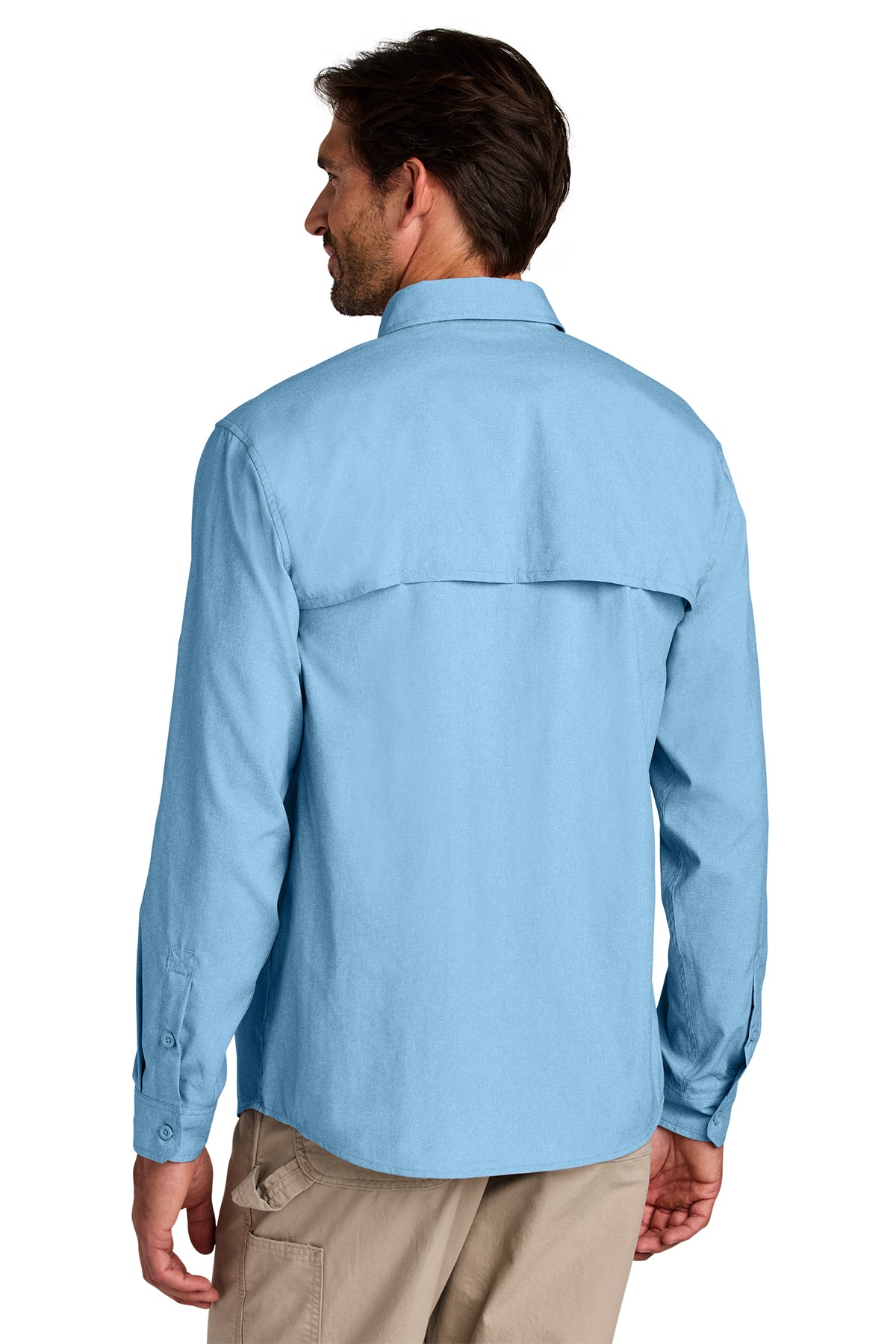 Carhartt Force Sun Defender Long Sleeve Custom Shirts, Fresh Water Blue