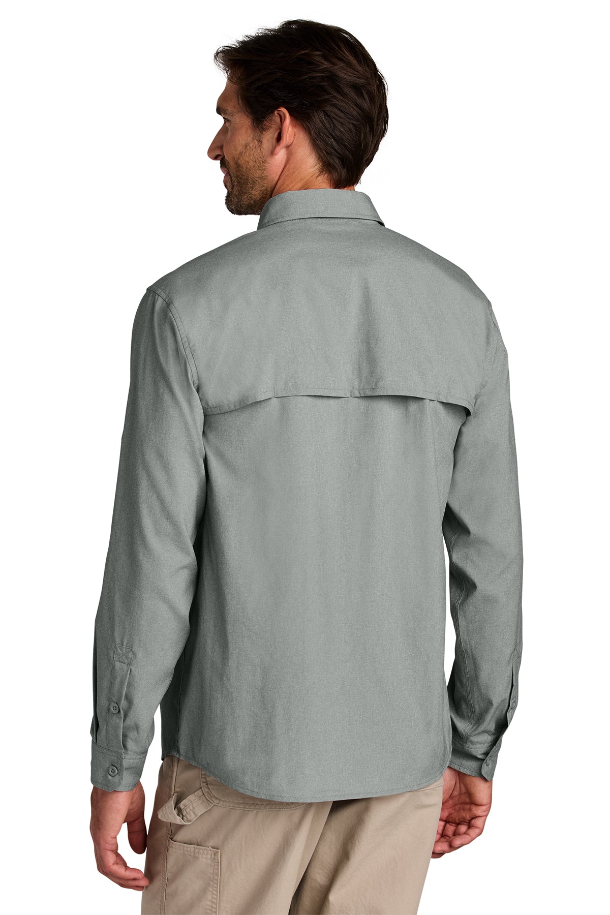 Carhartt Force Sun Defender Long Sleeve Custom Shirts, Steel