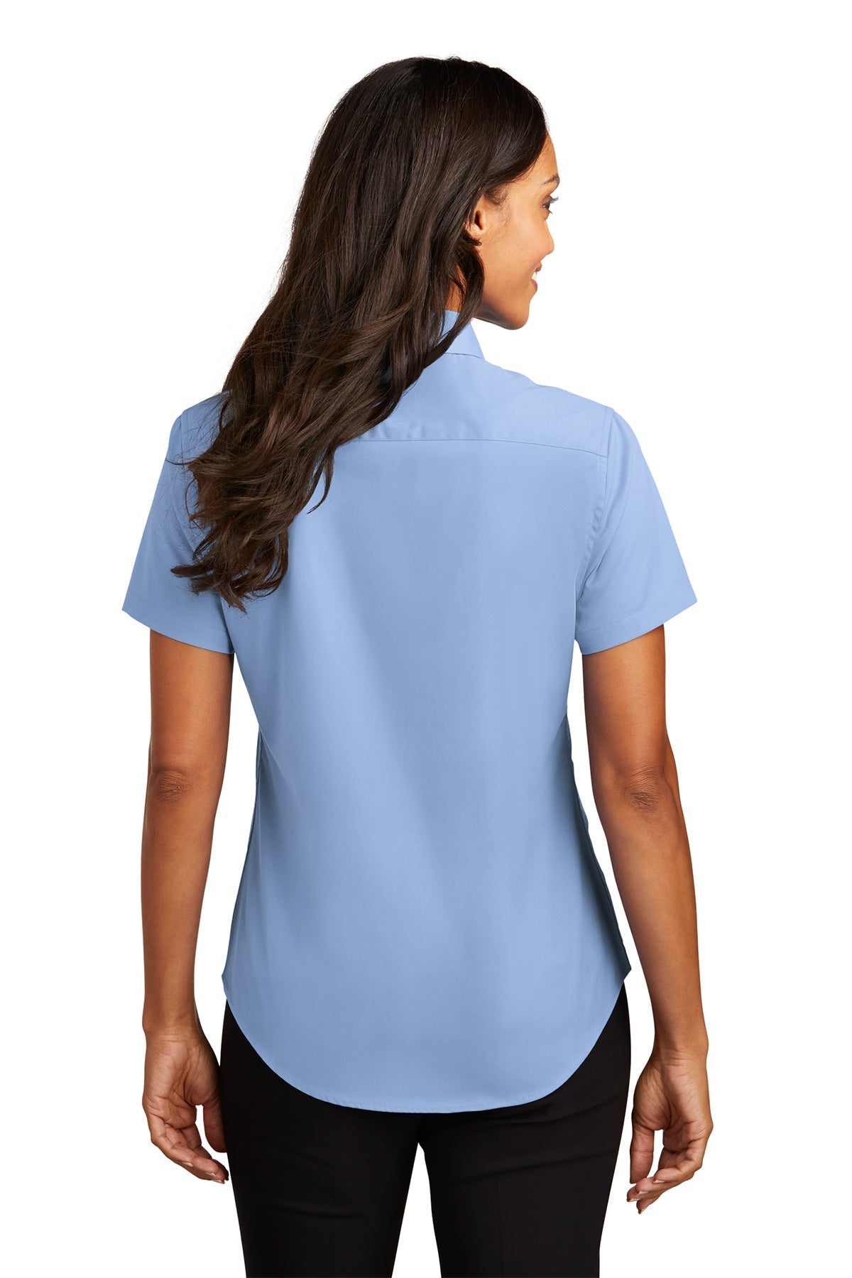 Port Authority Ladies Short Sleeve Easy Care Custom Shirts, Light Blue/Light Stone [Mechanical Solutions]