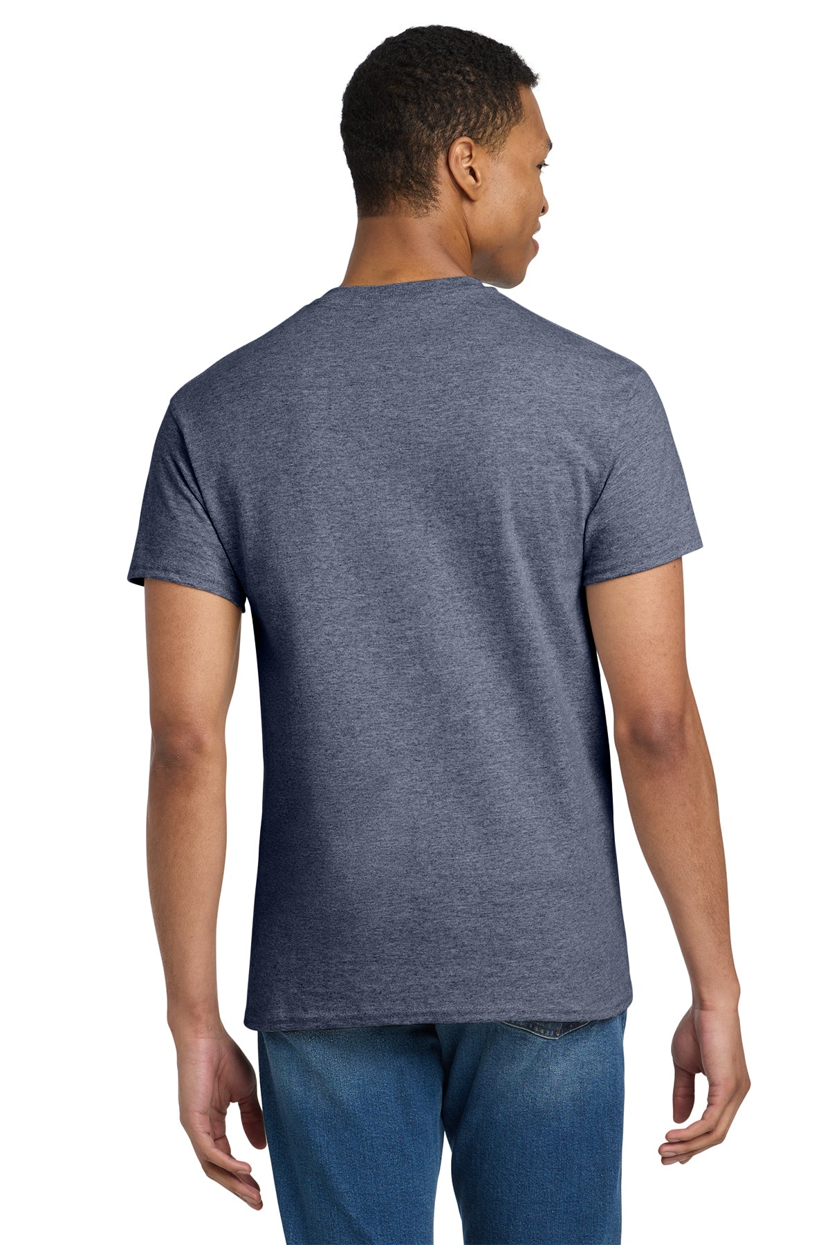 gildan ultra cotton t shirt 2000 heathered navy