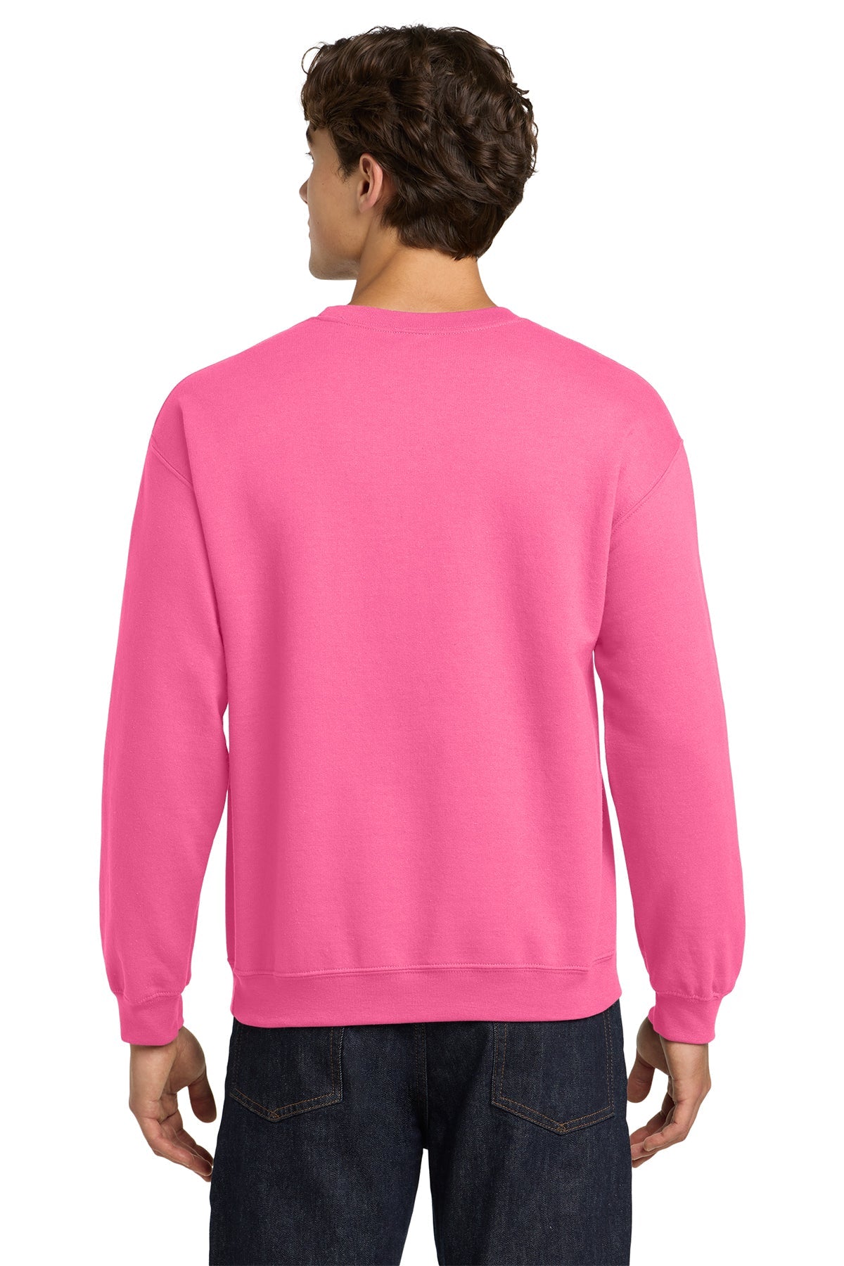 Gildan Heavy Blend Crewneck Sweatshirt Safety Pink