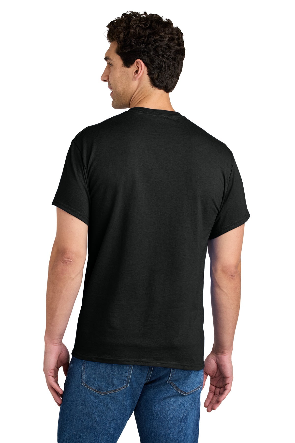 gildan dryblend cotton poly pocket t shirt 8300 black