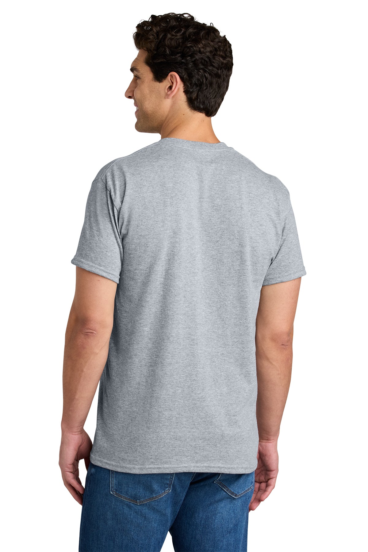 gildan dryblend cotton poly pocket t shirt 8300 sport grey