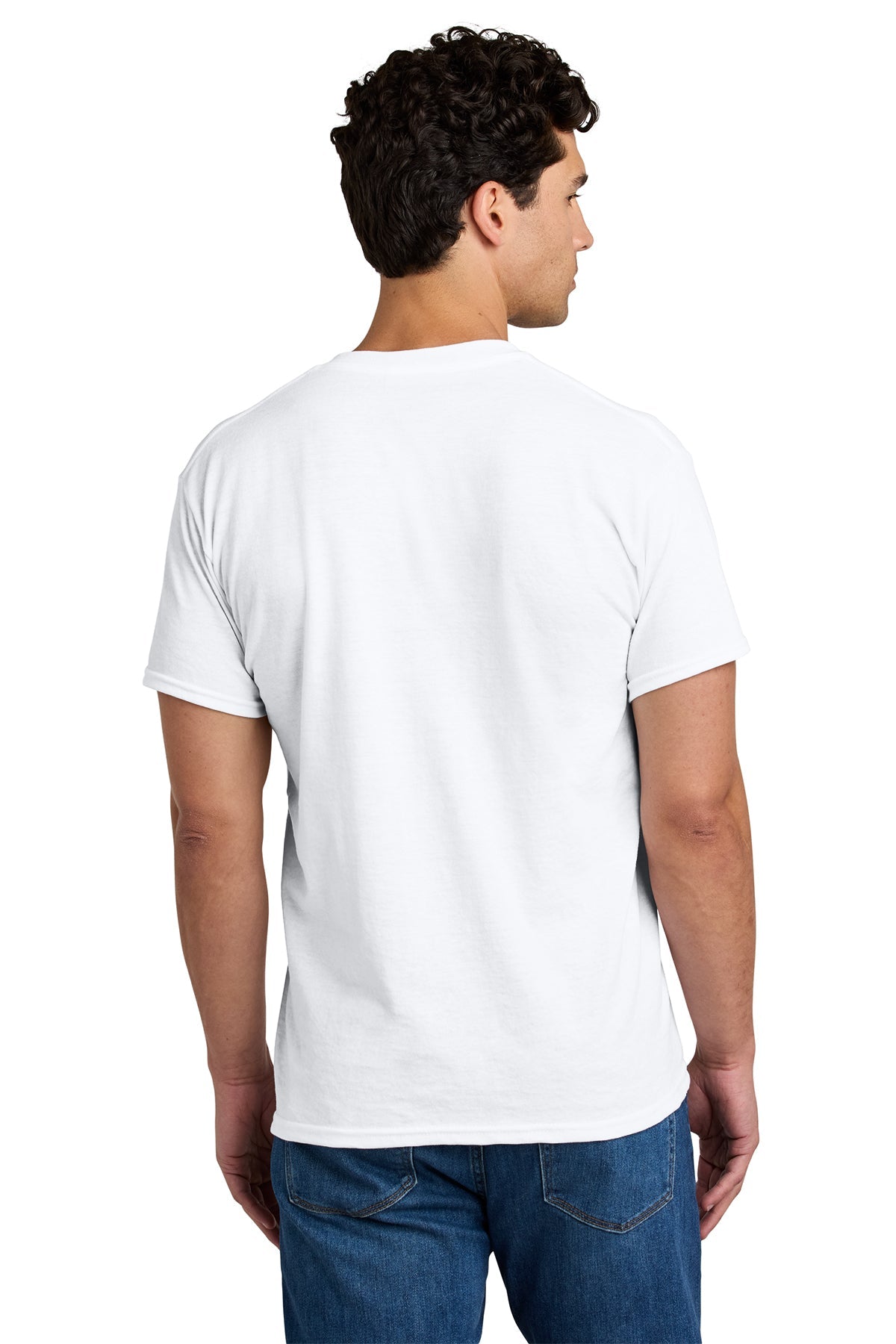 gildan dryblend cotton poly pocket t shirt 8300 white